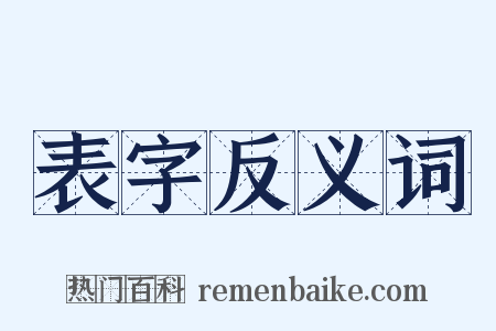 表字反义词是什么意思的图片